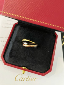 Cartier three-ring three-color gold ring-3588